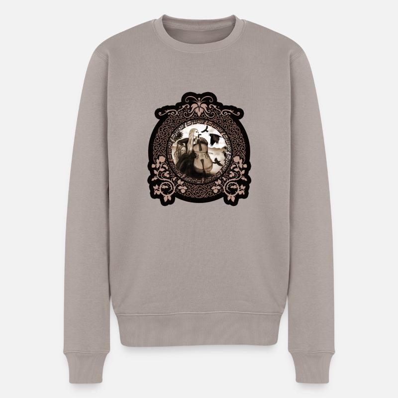 Gothic - Männer Premium Bio Pullover - Taupe