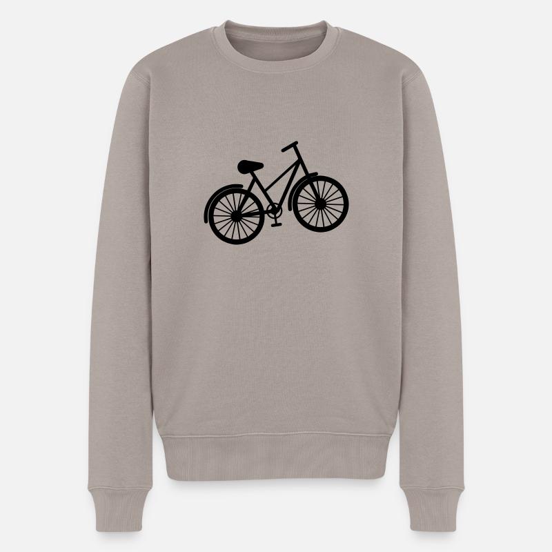 Fahrrad - Männer Premium Bio Pullover - Taupe