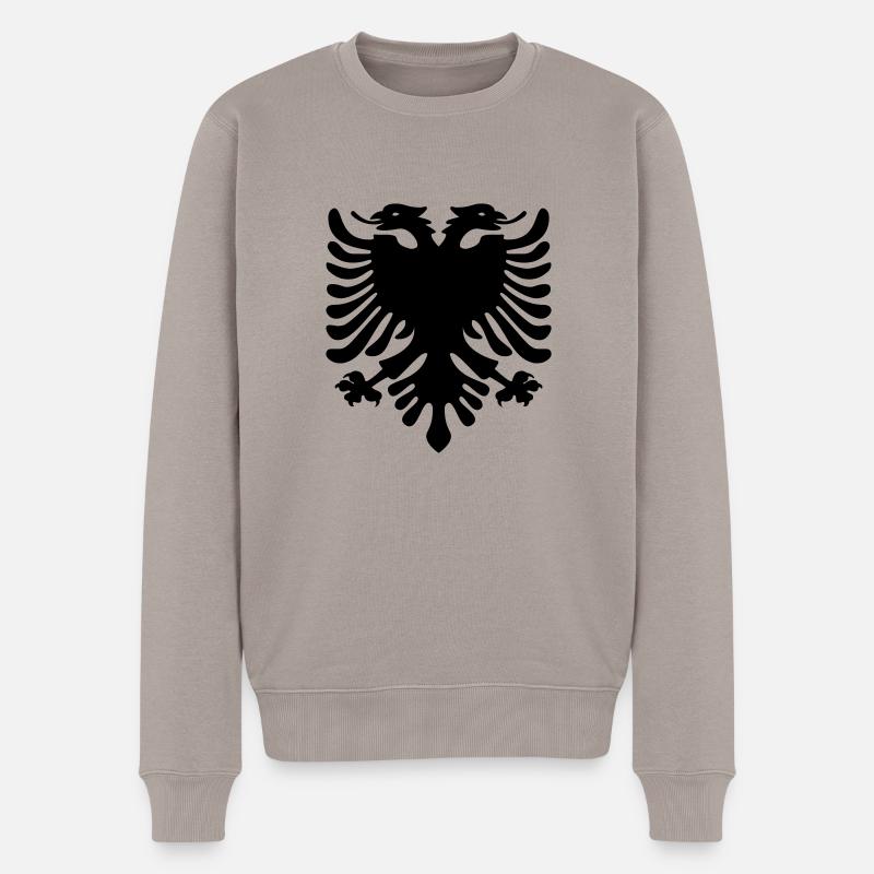 Shqiponja - Männer Premium Bio Pullover - Taupe
