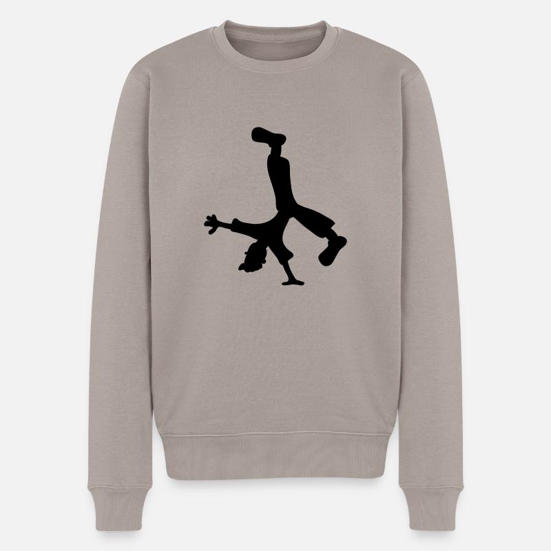 Breakdancer - Pull Premium bio Homme - taupe