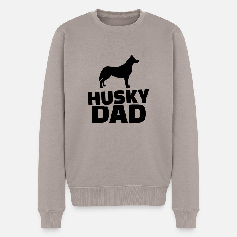 Husky Dad - Pull Premium bio Homme - taupe
