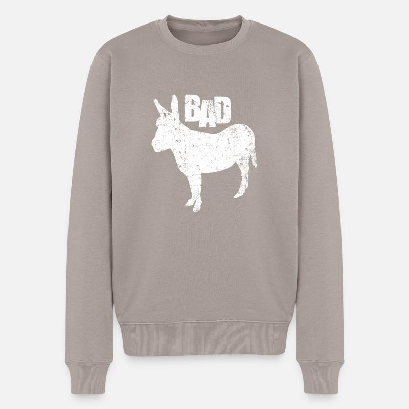 Badass - Männer Premium Bio Pullover - Taupe