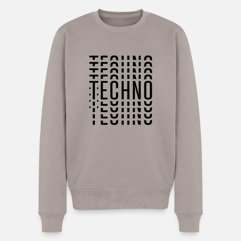 TECHNO - Pull Premium bio Homme - taupe