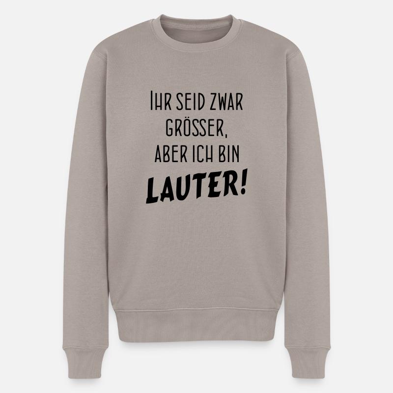BIN LAUTER - Männer Premium Bio Pullover - Taupe