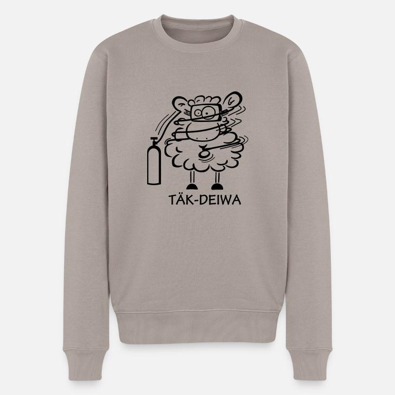 Tek-Diver - Männer Premium Bio Pullover - Taupe