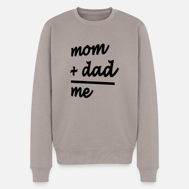 baby - eltern - familie - Männer Premium Bio Pullover - Taupe