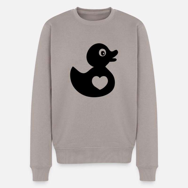 Ente - Männer Premium Bio Pullover - Taupe