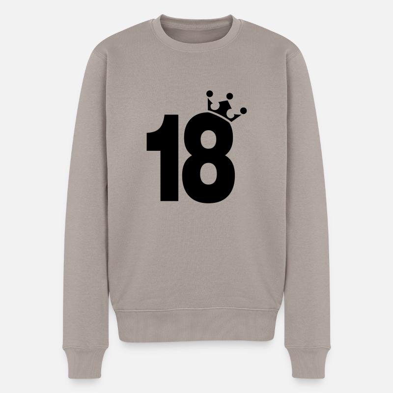 18 - Pull Premium bio Homme - taupe