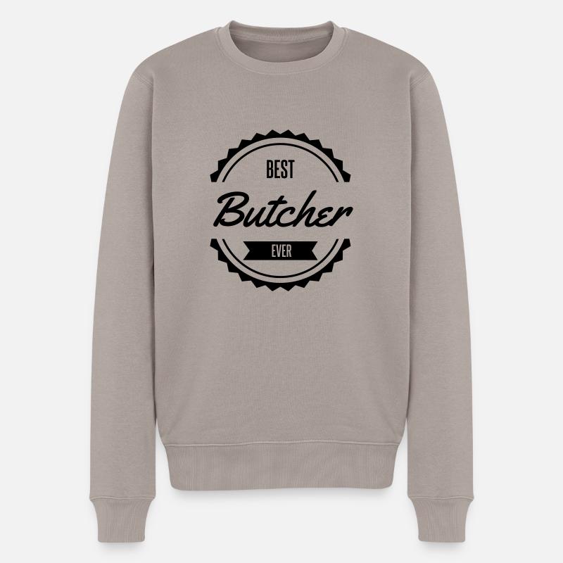 best butcher Metzger boucher - Pull Premium bio Homme - taupe