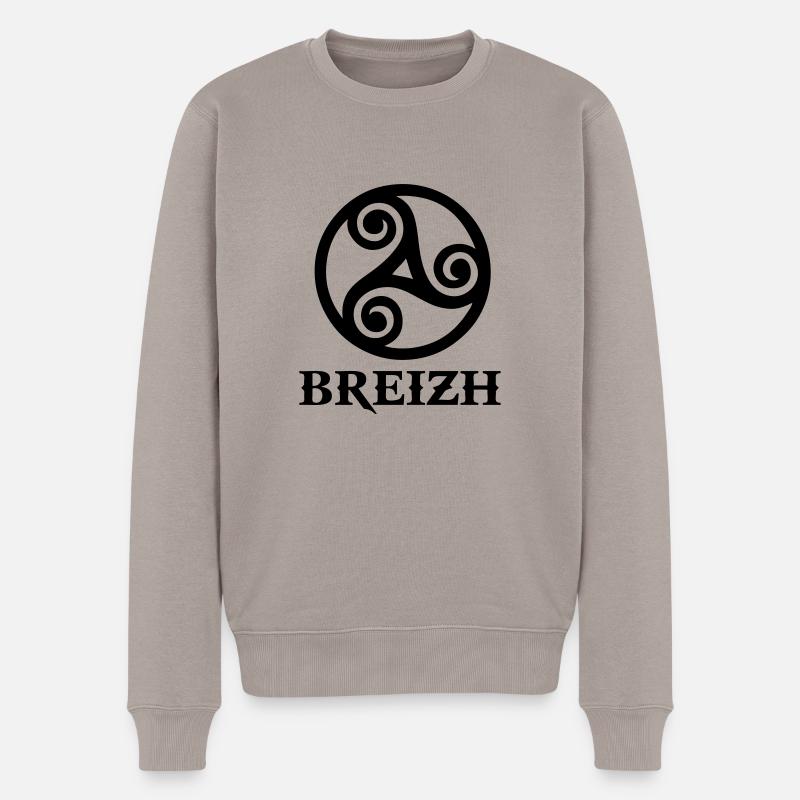 triskelion_breizh - Männer Premium Bio Pullover - Taupe