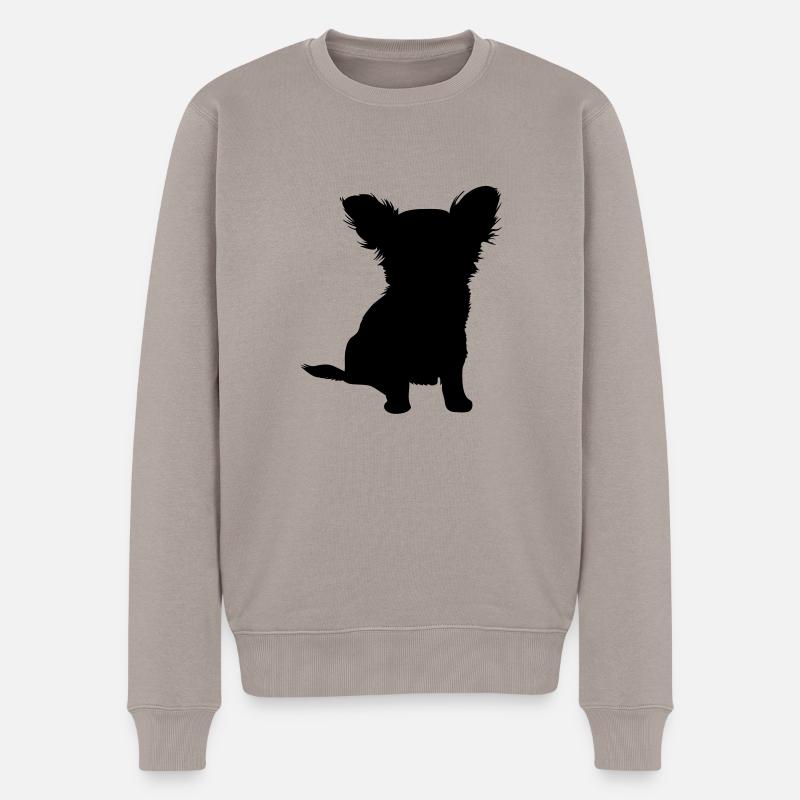 loulou - Männer Premium Bio Pullover - Taupe