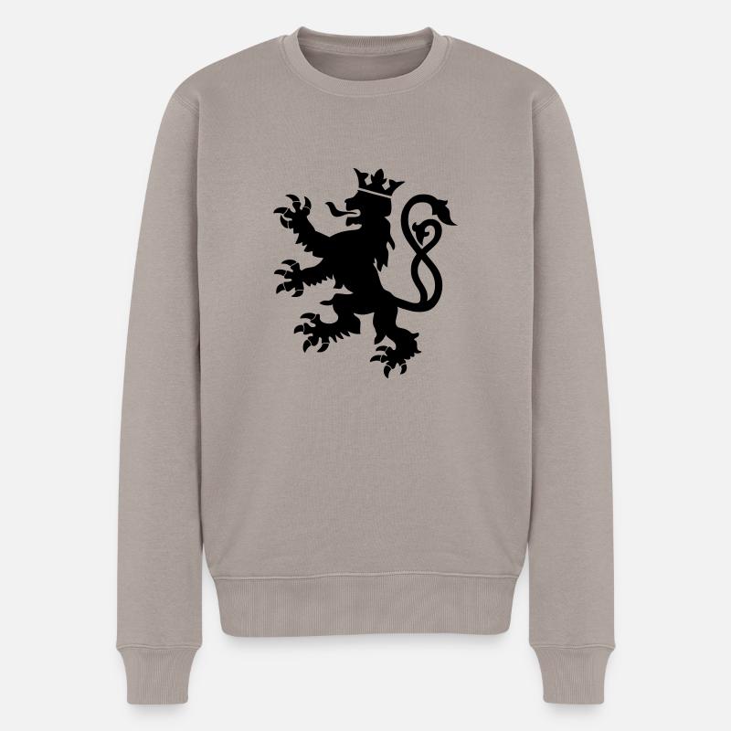 lion du luxembourg symbole drapeau - Pull Premium bio Homme - taupe