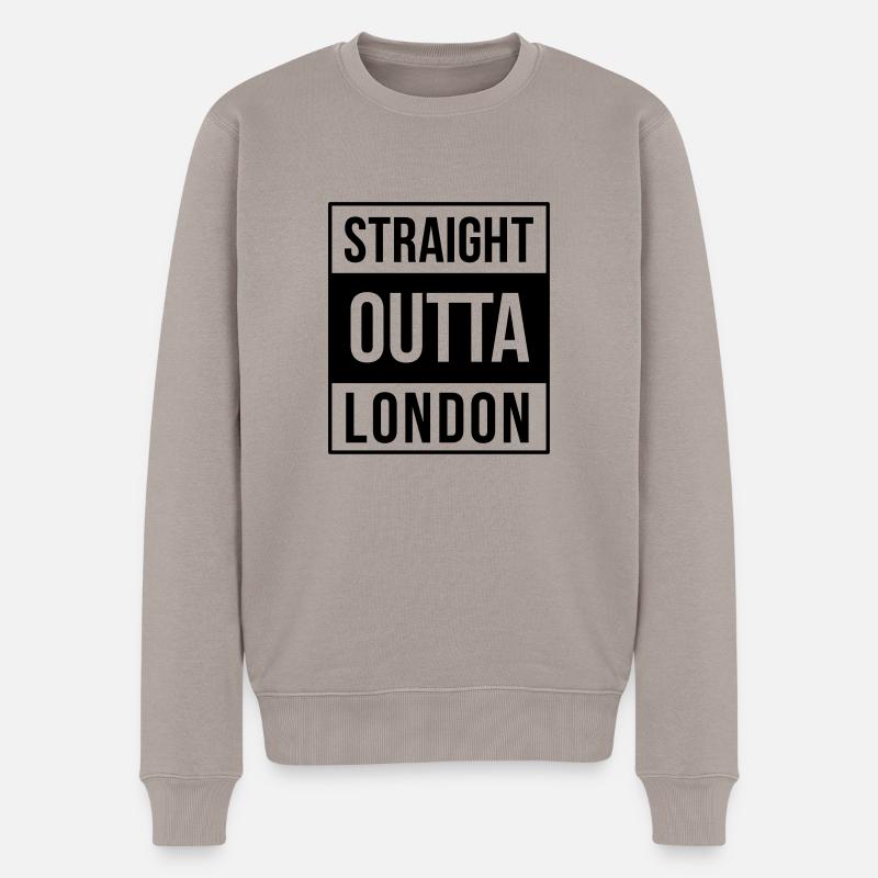 london - Männer Premium Bio Pullover - Taupe