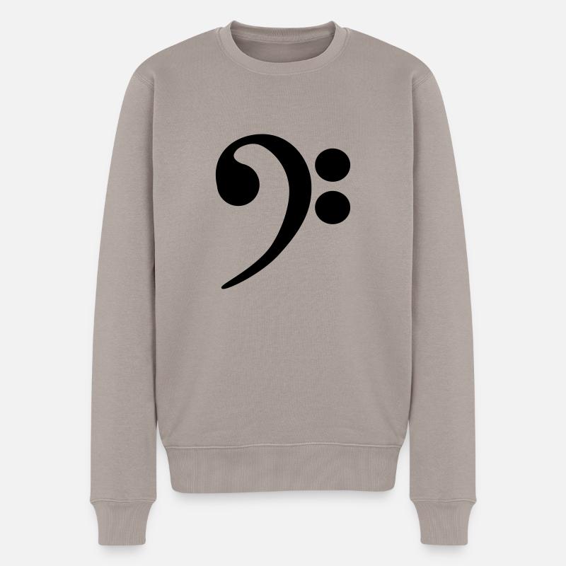 Bass Clef - Pull Premium bio Homme - taupe