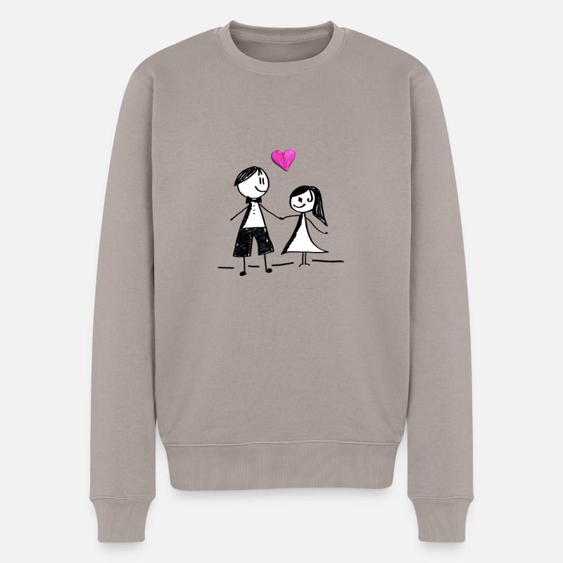 L'amour c'est ... - Pull Premium bio Homme - taupe
