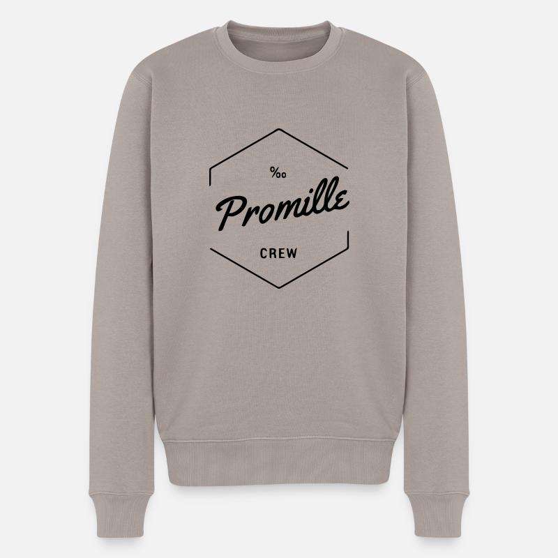 promille - Männer Premium Bio Pullover - Taupe