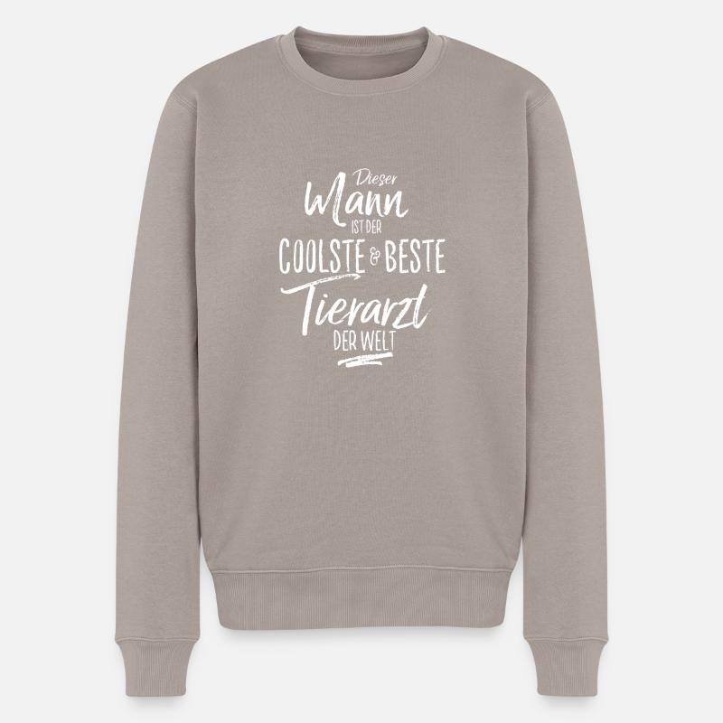 tierarzt - Männer Premium Bio Pullover - Taupe