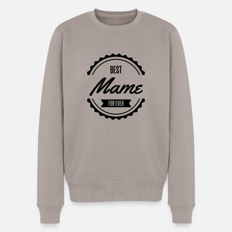best mame - Männer Premium Bio Pullover - Taupe