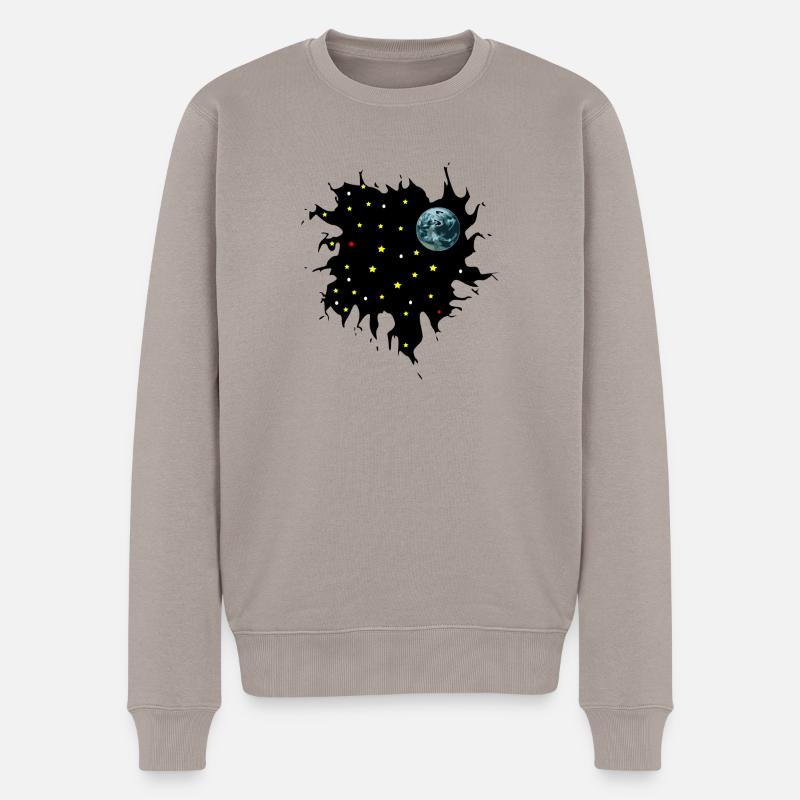 Galaxie - Männer Premium Bio Pullover - Taupe