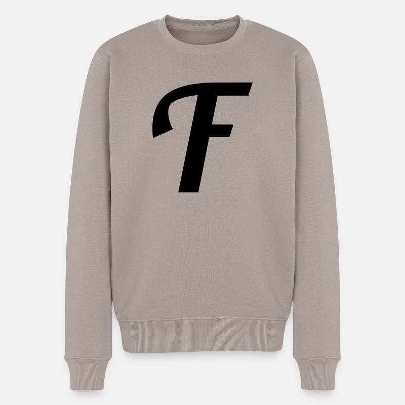 F - Männer Premium Bio Pullover - Taupe