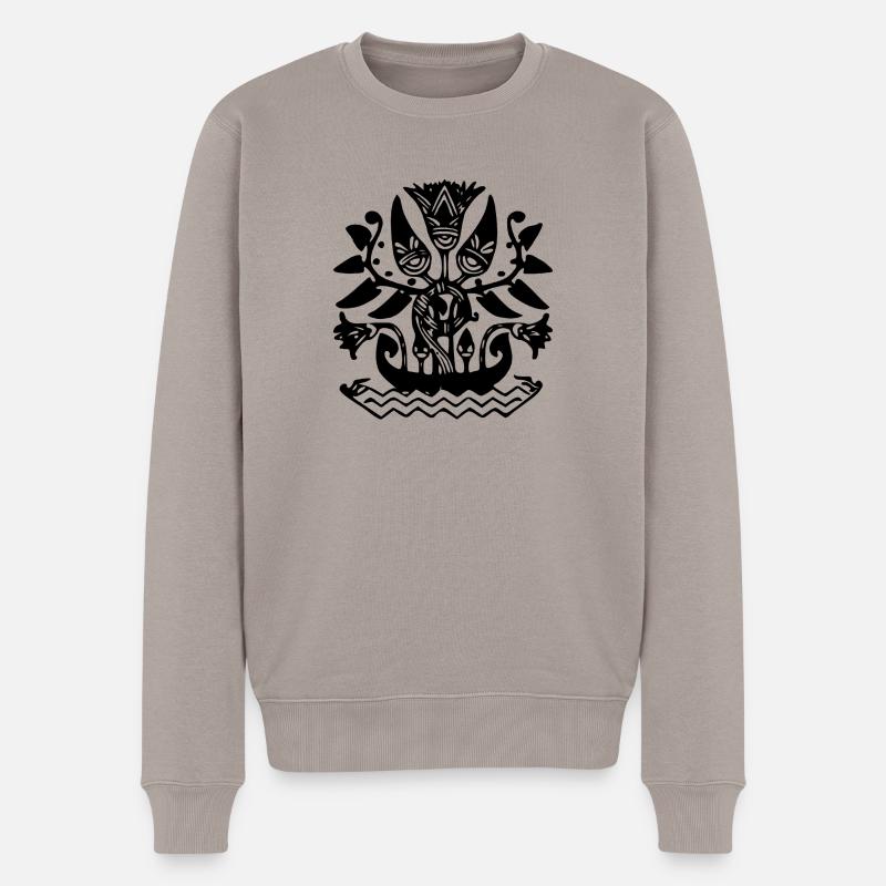 Antik Tattoo - Männer Premium Bio Pullover - Taupe