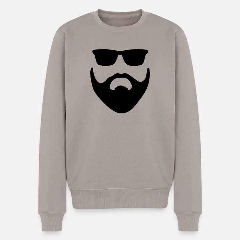 beard - Männer Premium Bio Pullover - Taupe