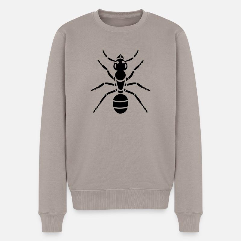 Insekt - Ameise - Männer Premium Bio Pullover - Taupe