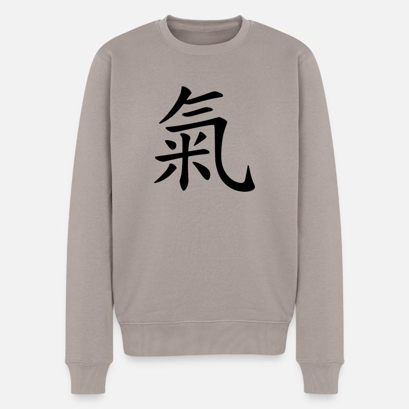 Qi vie Joy - Pull Premium bio Homme - taupe