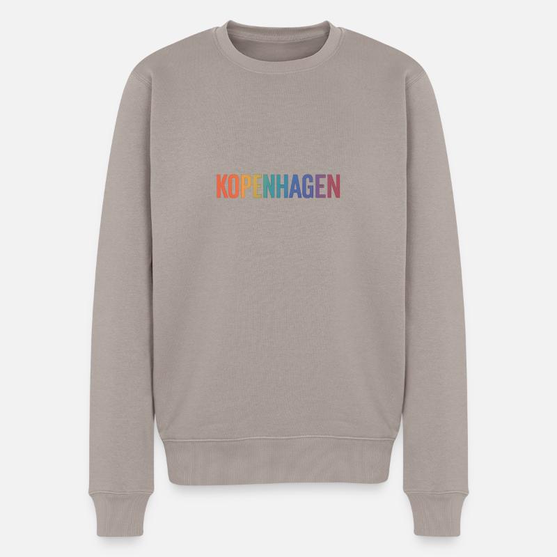 KOPENHAGEN - Männer Premium Bio Pullover - Taupe