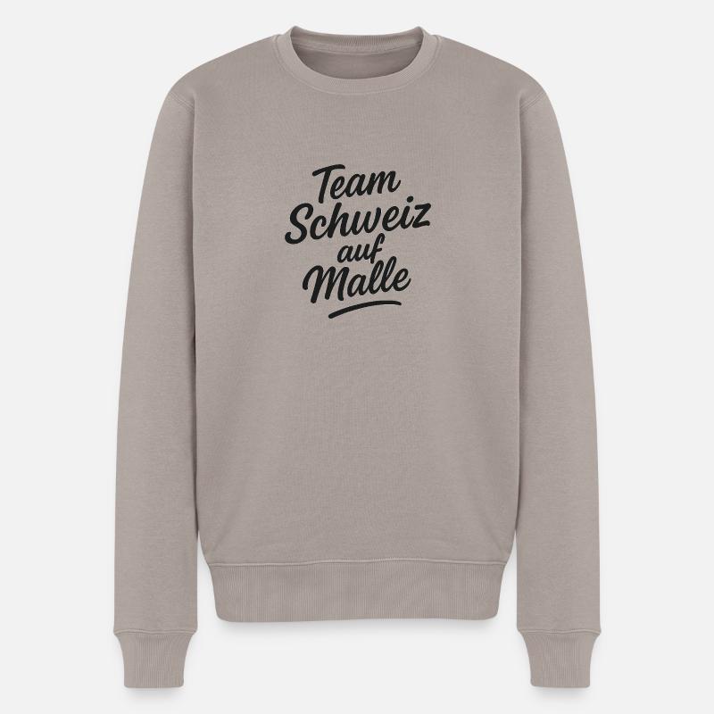 Team Schweiz auf Malle - Männer Premium Bio Pullover - Taupe