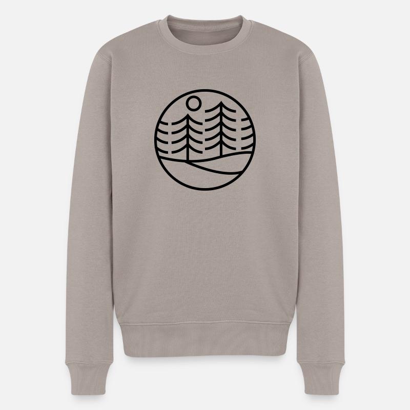 Baum Circle - Männer Premium Bio Pullover - Taupe