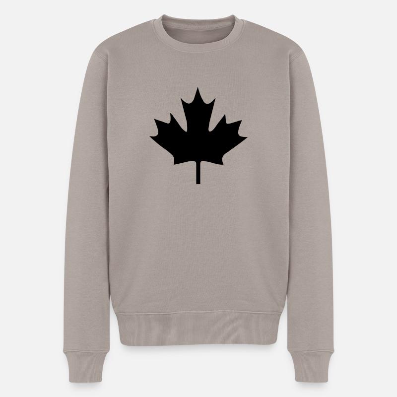 Kanada - Canadian Leaf - Männer Premium Bio Pullover - Taupe