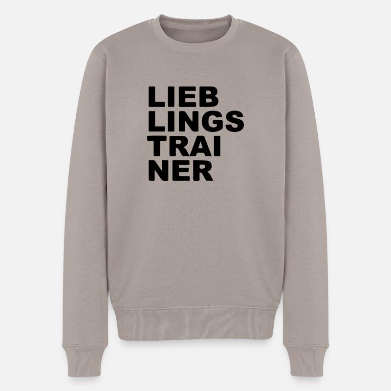 Lieblings Trainer - Männer Premium Bio Pullover - Taupe
