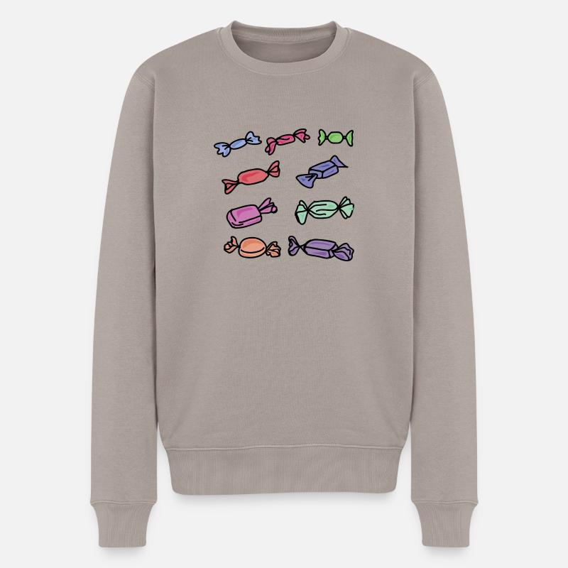 BonBons - Männer Premium Bio Pullover - Taupe