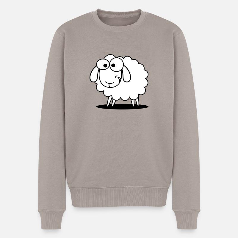 Schaf - Männer Premium Bio Pullover - Taupe