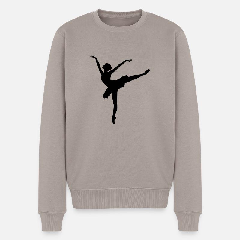 Ballerina - Männer Premium Bio Pullover - Taupe