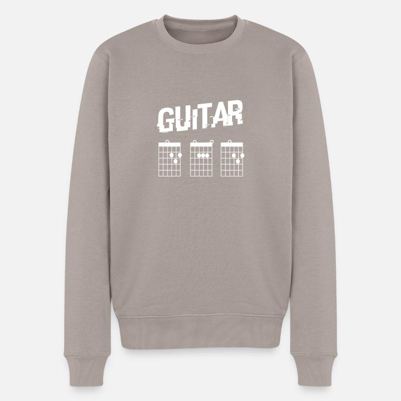 Guitar Dad - Männer Premium Bio Pullover - Taupe