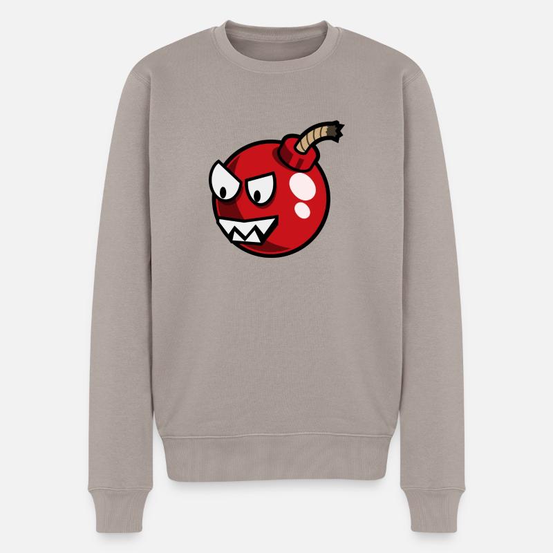 Bombe - Männer Premium Bio Pullover - Taupe