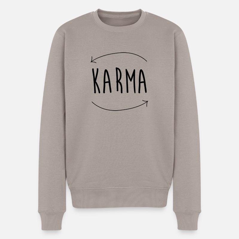 Karma flèches - Pull Premium bio Homme - taupe