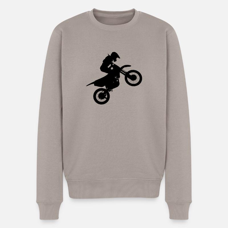 Motorrad Motorcross - Männer Premium Bio Pullover - Taupe