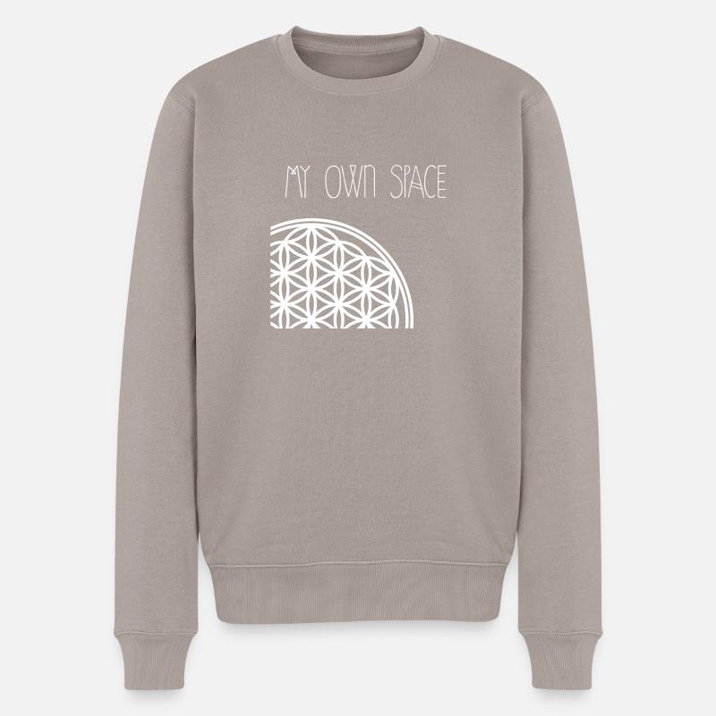 Space 19 - Männer Premium Bio Pullover - Taupe