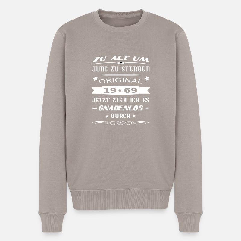 Original 1969 - Männer Premium Bio Pullover - Taupe