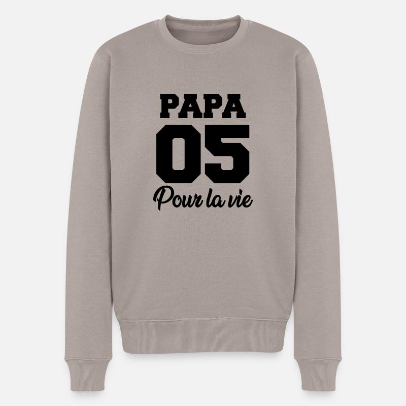 papa 05 pour la vie - Pull Premium bio Homme - taupe