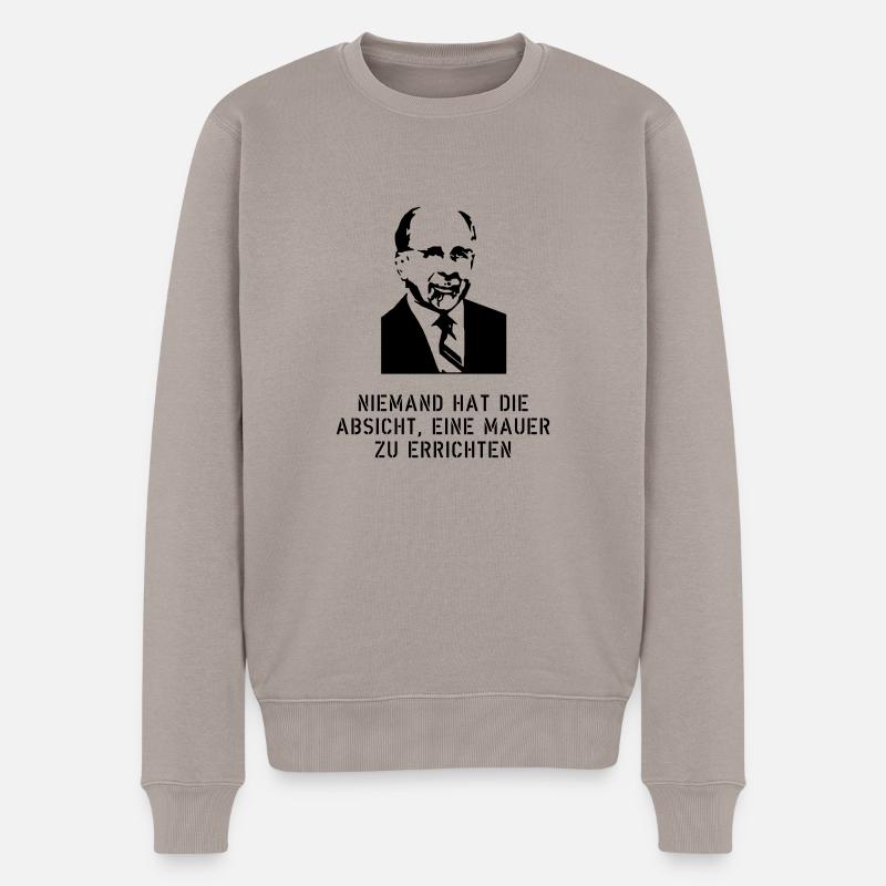 Walter Ulbricht - Männer Premium Bio Pullover - Taupe