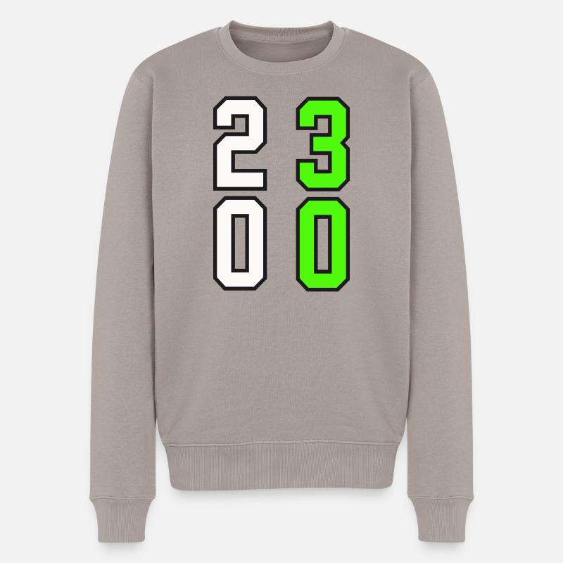 23 Zero - Männer Premium Bio Pullover - Taupe