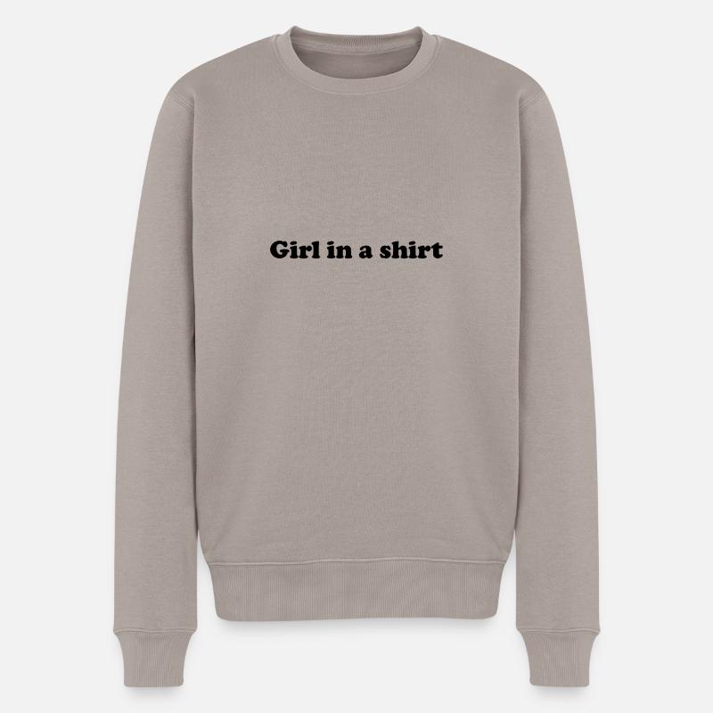 Fille dans une chemise - Pull Premium bio Homme - taupe