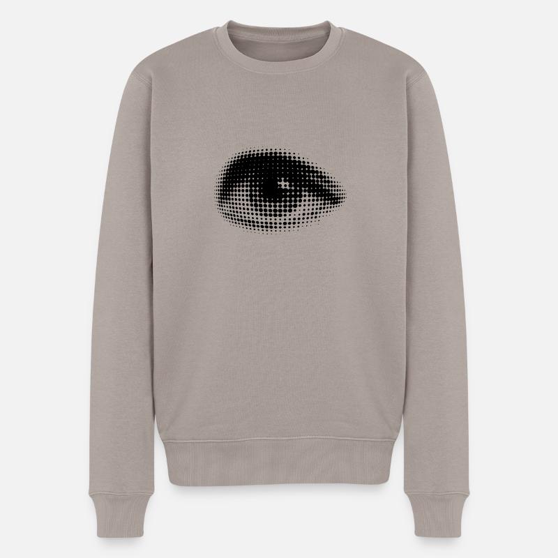 Eye - Männer Premium Bio Pullover - Taupe