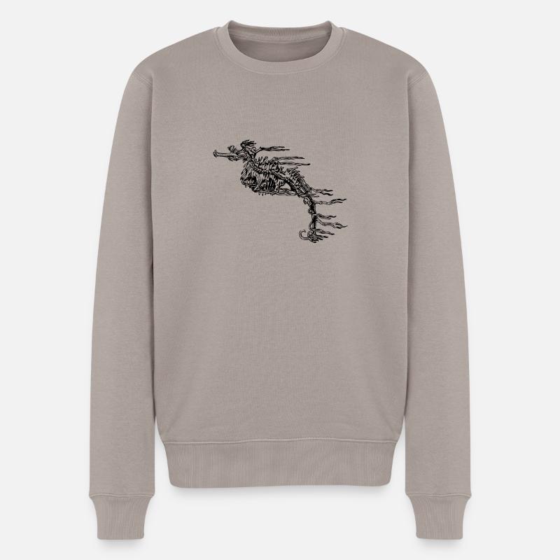 Hippocampe Résumé dessin idée de cadeau mer - Pull Premium bio Homme - taupe