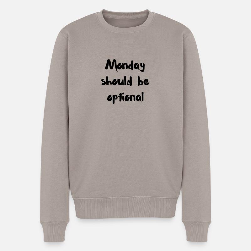 Monday - Männer Premium Bio Pullover - Taupe