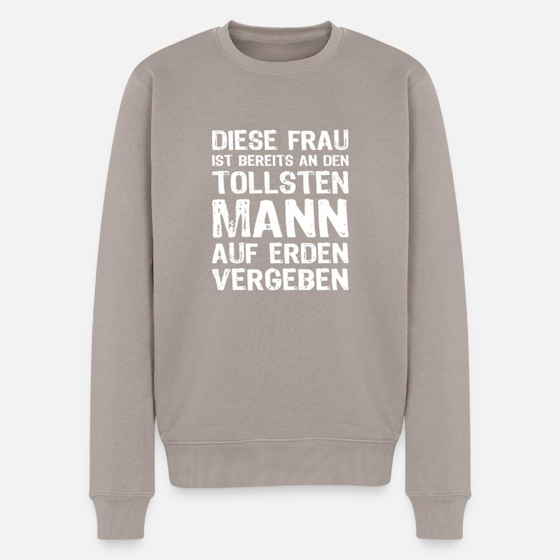 Tollster Mann - Männer Premium Bio Pullover - Taupe